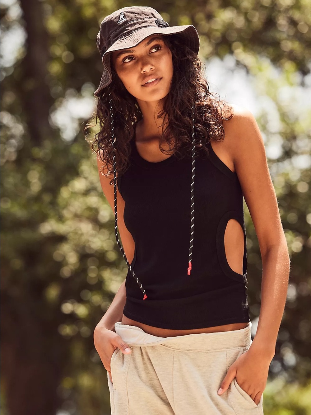 fp movement Ribbed Cutout Tank Top in Purple